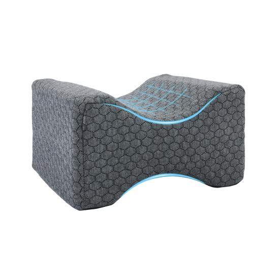 

Knee Pillow for Side Sleepers Memory Foam Leg Cushion Orthopedic Knee Spacer Pillow Promotes Blood Circulation for Spine Aligning Sciatica Ankle Pain A темно-серого
