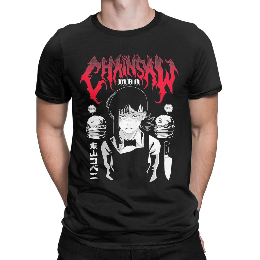 Chainsaw Man Anime Denji Fan Art T-Shirts Men Novelty Cotton Tees Crew Neck Short Sleeve T Shirts Unique Tops