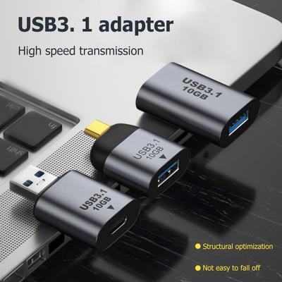 USB 3.1 To USB 3.1/Type C Adapter Mini Male Female Converter USB3.1 Gen 2 Charging Data Transfer Connector 10Gbps