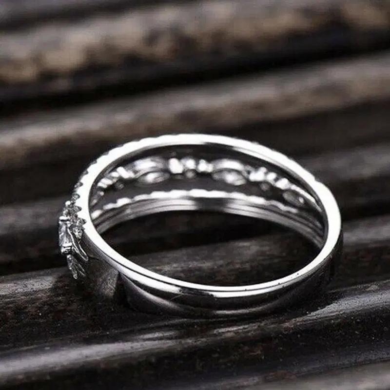 Huitan Newly Fancy Women Finger-rings with Dazzling White Cubic Zirconia Wedding Marriage Party Ring Fashion Jewelry Drop Ship