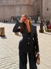 2025 Chic European & American Cross-Border Denim Suit: Elegant Lapel Waist-Cinching Slimming Three-Piece Set