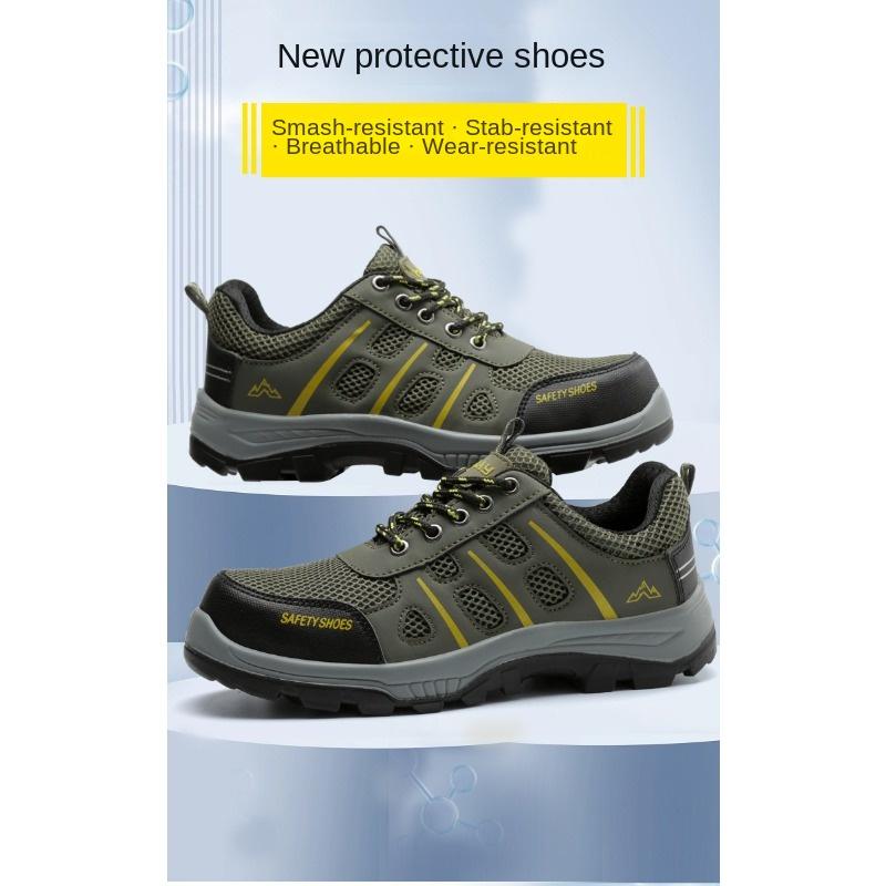 Labor Insurance Shoes, Smash-proof and Puncture-proof, Lightweight and Wear-resistant Sports Shoes, Summer Safety Protection Work Shoes