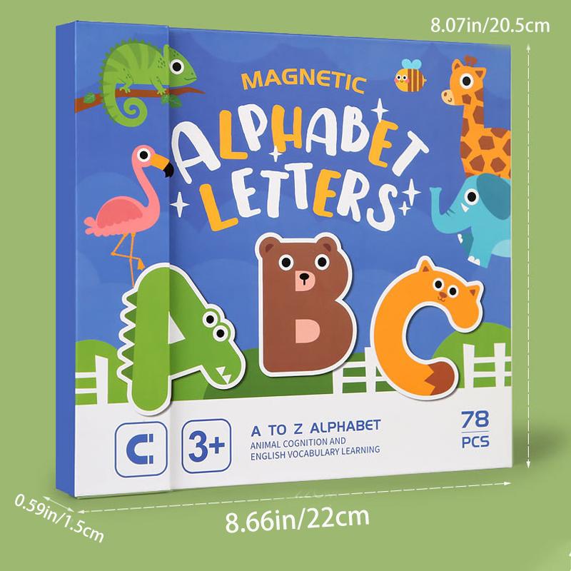 78pcs Magnetic Alphabet Letters,Letters ABC Learning Toys for Preschool Education,Spelling English Word Game,Fridge Stickers