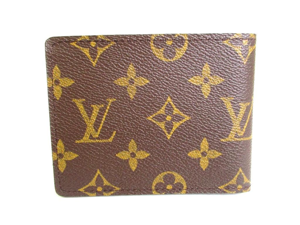 Authentic LOUIS VUITTON Monogram Brown Leather Bifold Bill Wallet M60930 #b270  Seller refurbished