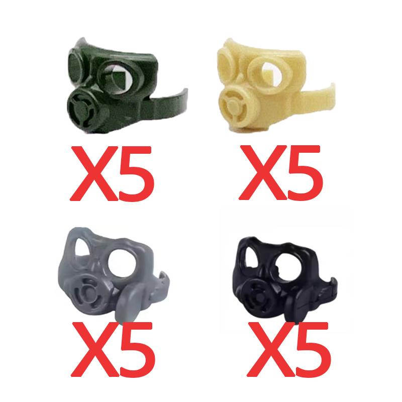 MOC Building Blocks Character Accessories Explosion-Proof Helmets Hats Gas Mask Knife Stands Mechanical Dog Drones DIY Toy Gift