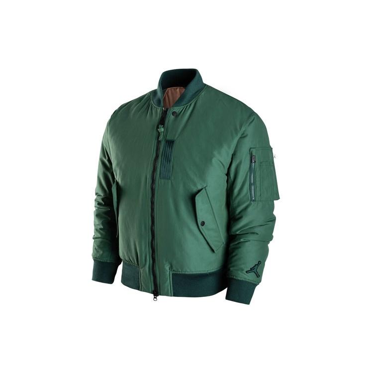 Men s Air Jordan Essentials Ma-1 Reversible Aviator Woven Padded Clothes Green Jacket DA9797-333 S