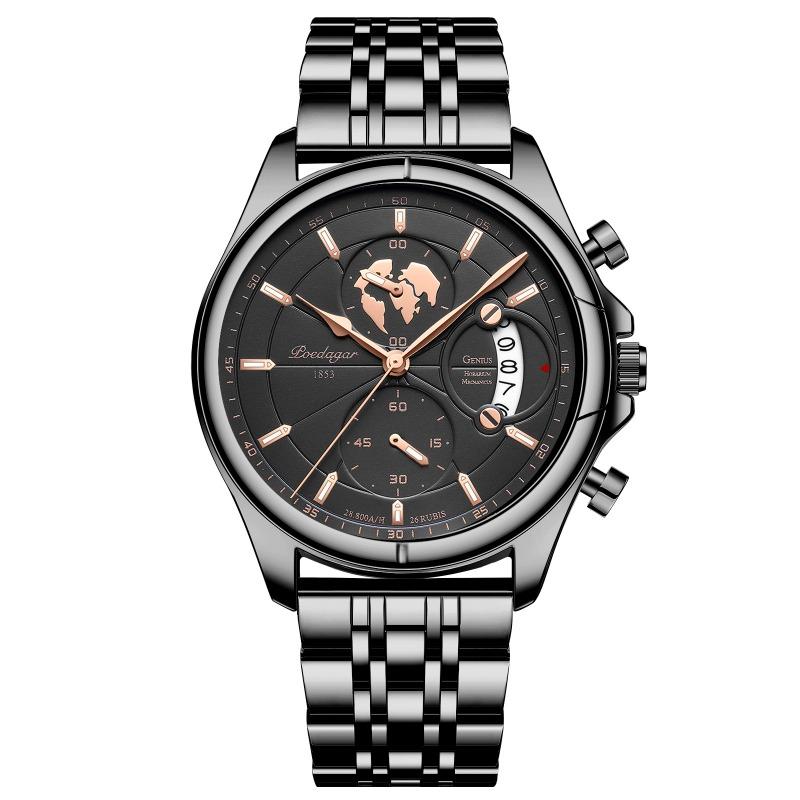 Top Brand Waterproof Multifunctional Luminous Men's Watch Fashion Business Calendar Watch