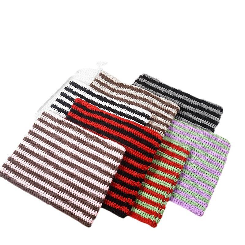 Hat Autumn and Winter Knitted Wool Hat Funny Cat Ear Hat Winter Warm Striped Devil Hat Tide