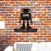 Metallroboter Wanddekoration Industrieller Stil Innen Hängende Kunstskulptur Küche Wohnzimmer Schild