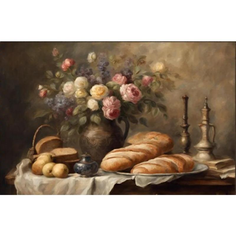 Dark Vintage Still Life Poster Prints For Living Room Home Decor Victorian Retro Flowers Fruits Picture Canvas Painting Wall Art