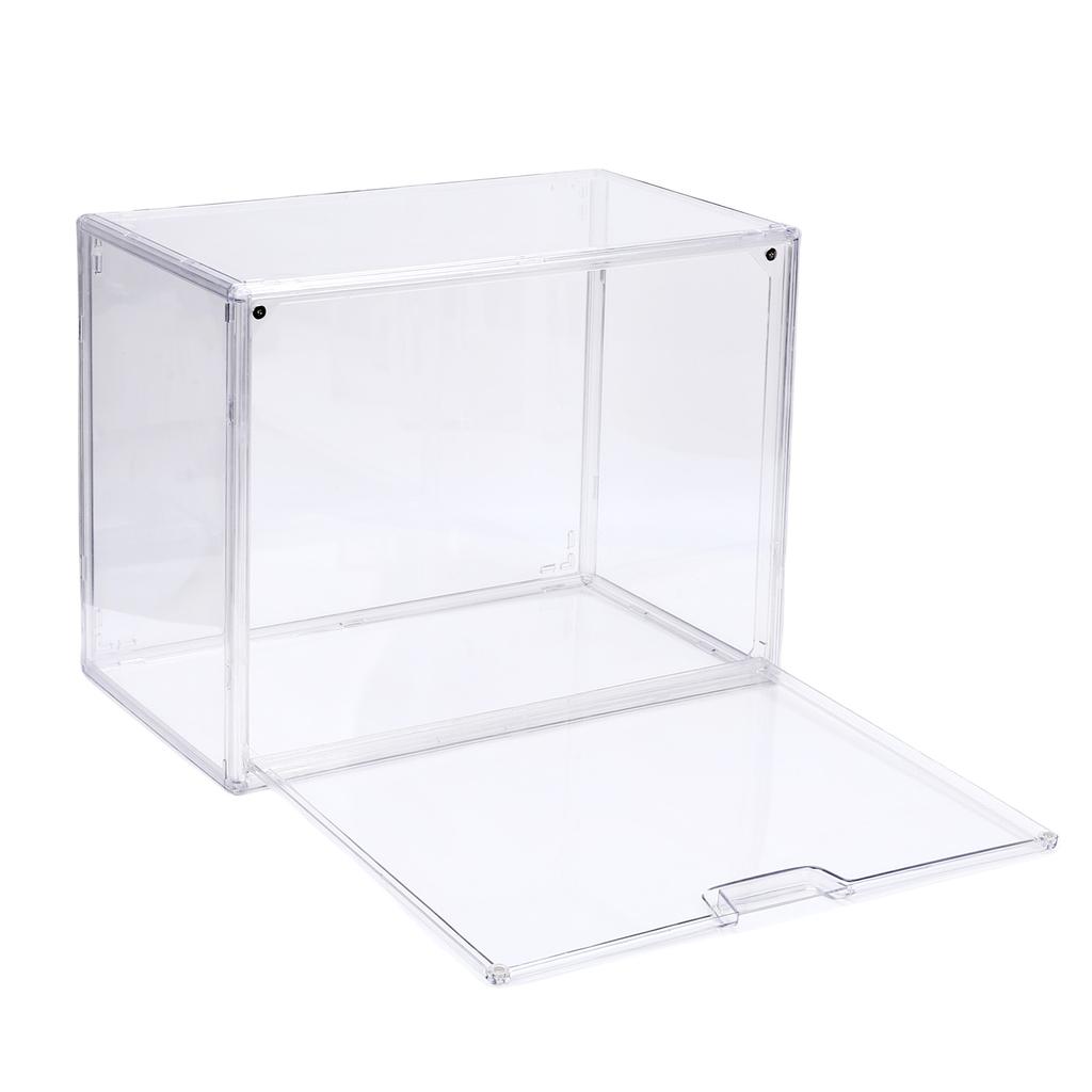 Figures Display Case Transparent Acrylic Airtight Stackable Figures Showcase for Dolls Collectibles Books