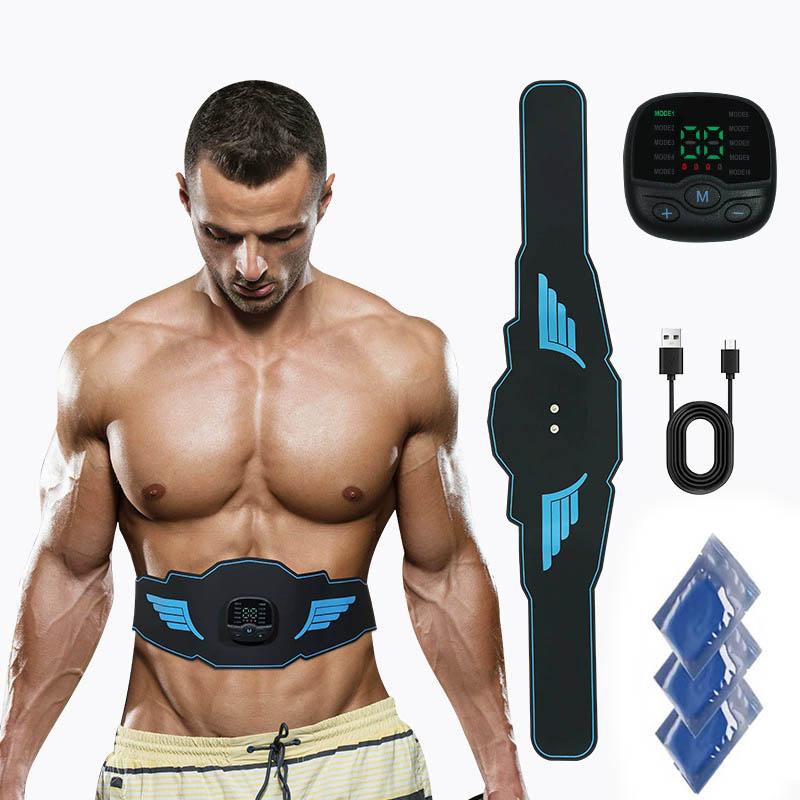 60Cm Smart Ems Muscle Stimulator Trainer Fitness Massager Abdominal Training Belt Weight Loss Body Slimming Pad Usb Rechargeable