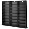Media Storage Cabinet, 8-Tier DVD Shelf Organizer, 142 X 22 X 130 Cm Multimedia Storage Organizer for CDs, DVDs, Books & Games, CD Shelf for Living