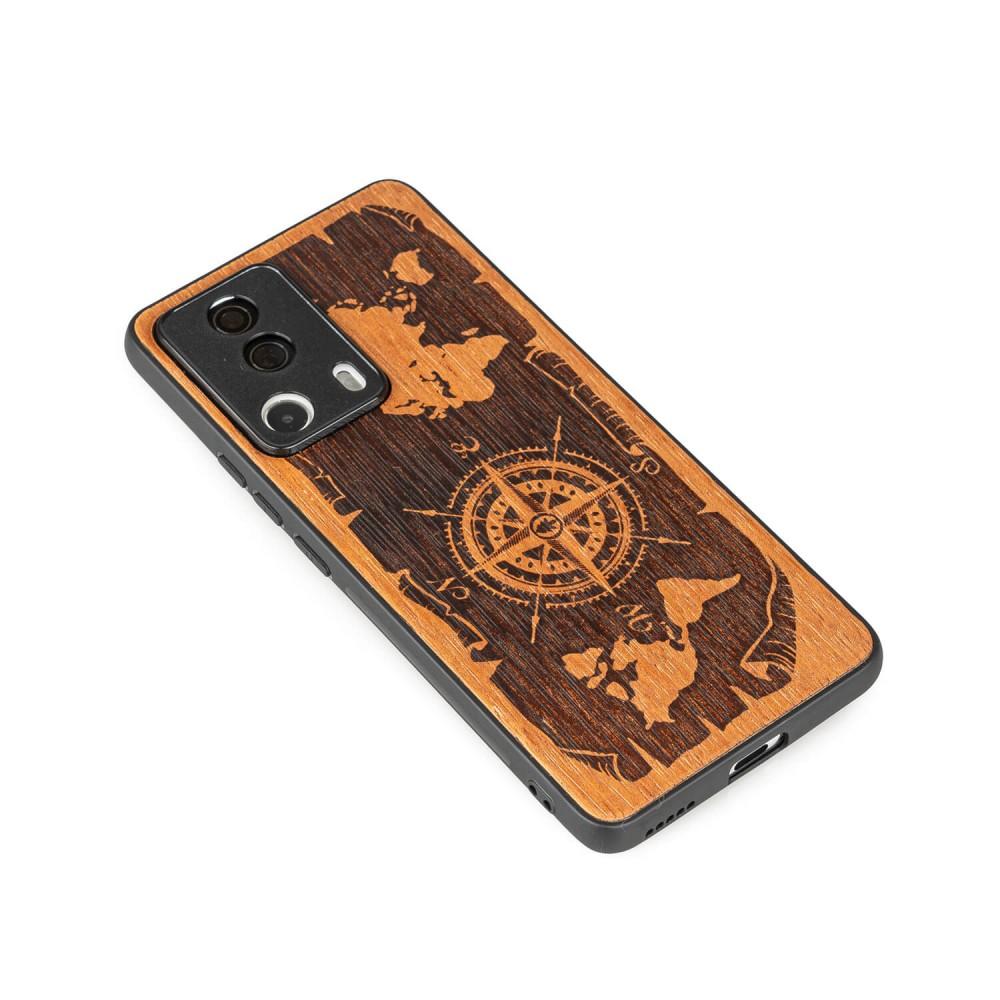 Bewood Xiaomi 13 Lite Wooden Case, Wind Rose, Merbau