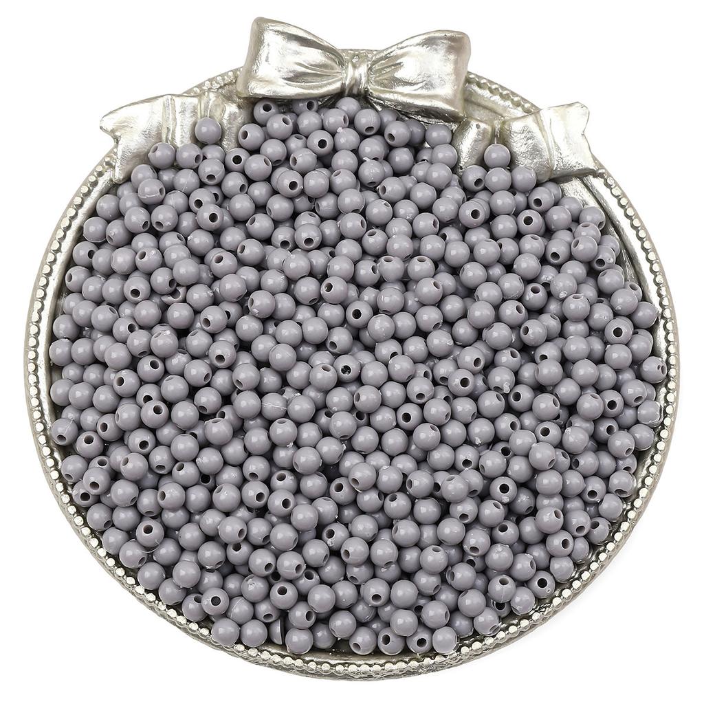 Ručně vyráběný náramek Korálky 3/4mm Akrylové Plné barvy Kulaté korálky Korálky Ručně vyráběné DIY Ruční korálkový náramek Volné korálky Šperkařské doplňky
