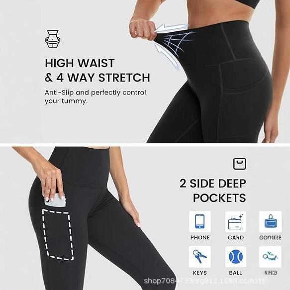 TK Sports High-Waist Quick-Drying Compression Fitness Pants