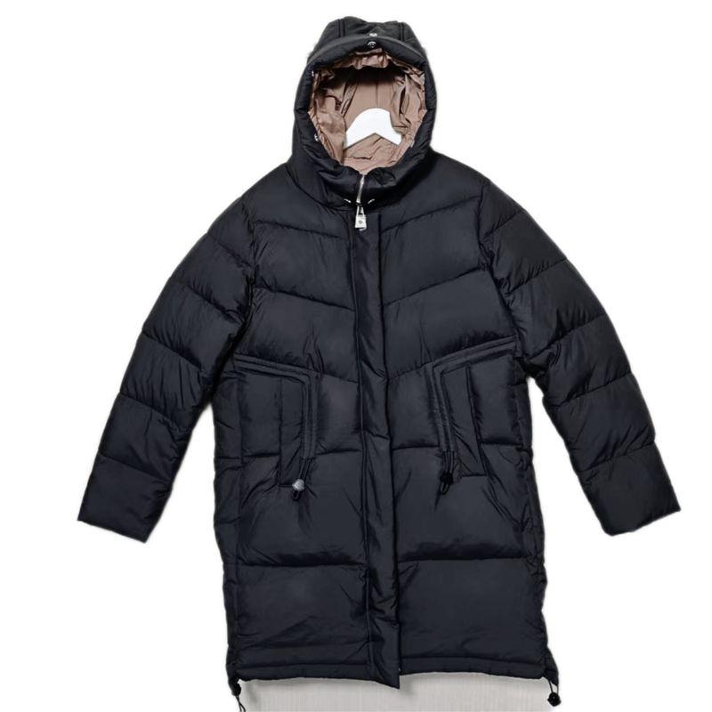Trade Exported To Russia Original Single Tail Goods Hood Down Cotton Cold Protective Clothing Women Mid-Length Warm Cotton-Padded Coat Thick Winter