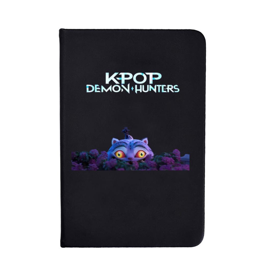 Student Classroom Notebook Cartoon Printed Portable Imitation Leather Black Notebook Creative Notebook