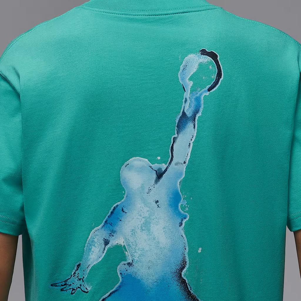 Nike Printed Pattern Loose Fit Round Neck Short Sleeve T-Shirt Women tops Washed-Blue HJ0188-392