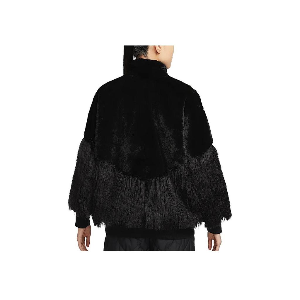 Nike Sportswear Snake Welcoming Series Stand Collar Comfortable Soft Long Sleeve Jacket Women Jacket Black HV8464-010
