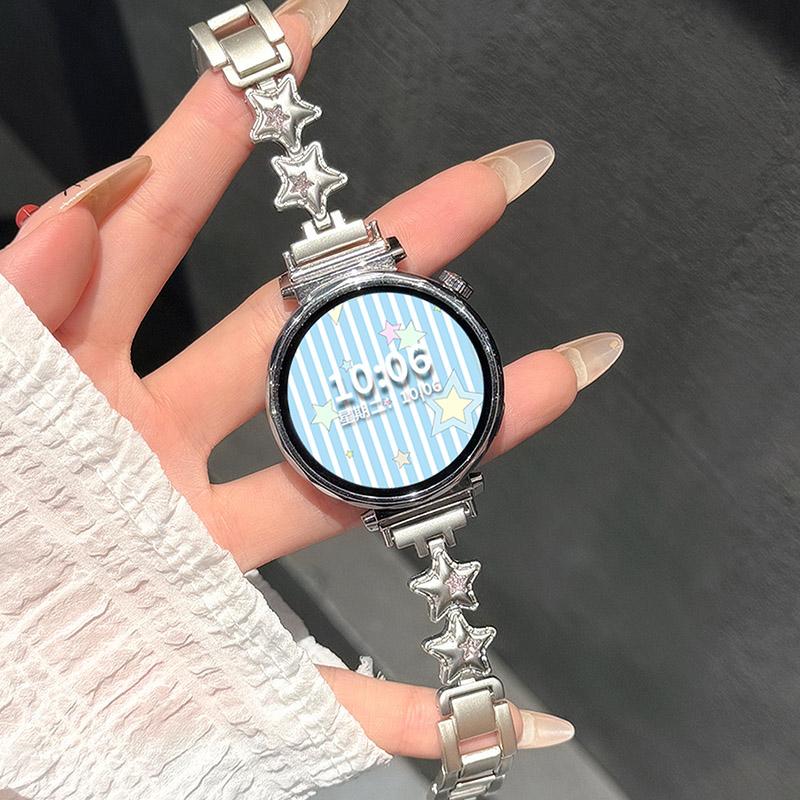 For Garmin Lily 2 Watch Strap Lucky Star Girls Strap Adjustable Metal Bracelet 14mm Lily 2nd Fashion Stainless Steel Watchband