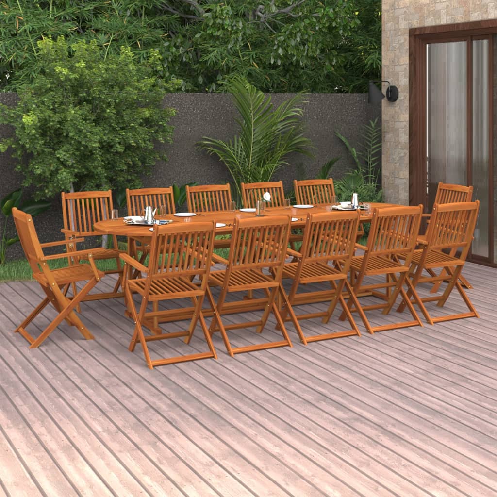 Vidaxl 13-Cz. Garden Furniture Set 280X90X75Cm Solid Acacia Wood