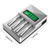 4-Slot AA AAA Intelligent Battery Charger LCD Screen Independent Charging Charger for AA/AAA NiMH Rechargeable Batteries
