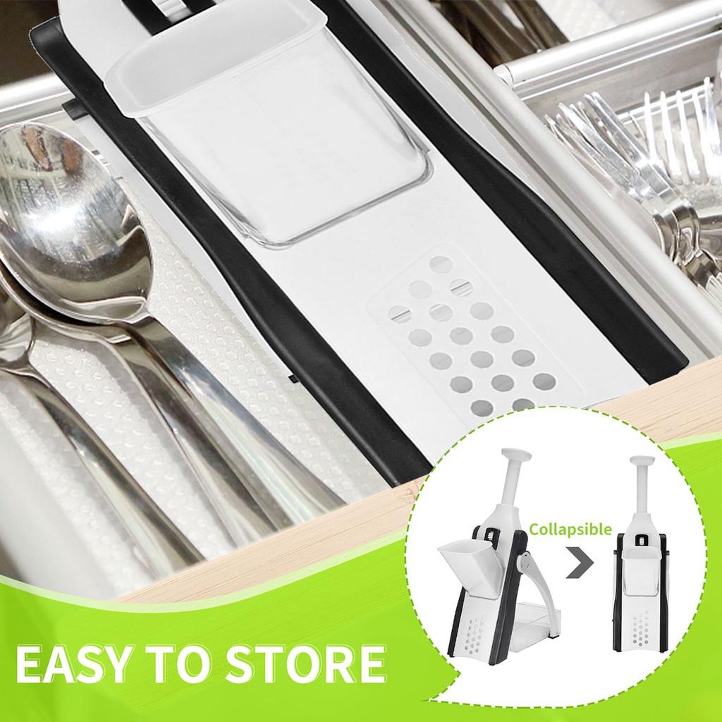 Black/Green I66131 Multifunction Vegetable Slicer French Fries Cutter Meat Chopper Kitchen Slicer Salad Chopper Potato Slicer Cooking Gadgets