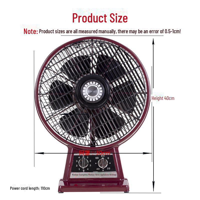 

Бесшумный настольный таймер-вентилятор Wanbao - Четырехскоростной электрический вентилятор для общежитий и домов