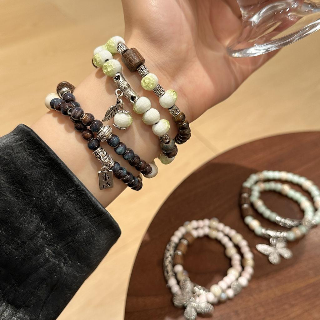 Ceramic Bracelet Chinese Retro Beaded Bracelet Boho Style Fashion Accessories