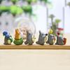 12Pcs/Set Anime Totoro Resin Models Miniature Dollhouse Bonsai Scenery Decor