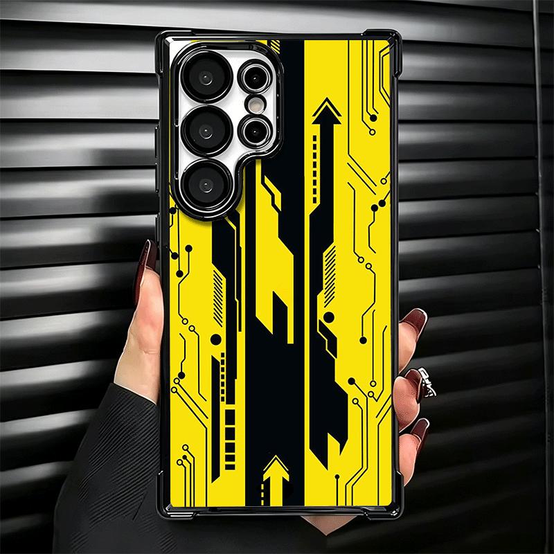Cyberpunk Aesthetics Plating Phone Case For Samsung Galaxy S24 S25 FE S26 Edge S23 Ultra S22 S21 Plus S20 Anti-Fall Airabag Cove