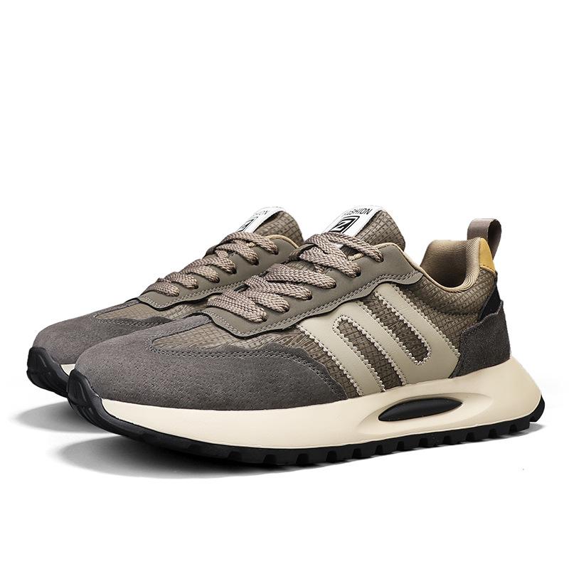 

Мужская обувь Forrest Gump 2025 весна новая мужская беговая спортивная повседневная обувь модная универсальная кожаная поверхность нескользящая рабочая обувь 39 зелёный