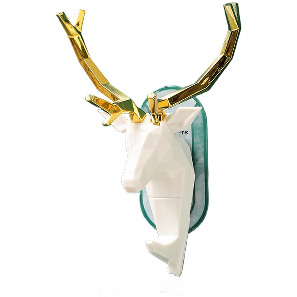 

Elk Antler Hanger Sticky Hooks Elegant Design Sticky Hooks Sticky Hooks High-density Double-sided Gel Strong Load Capacity белый