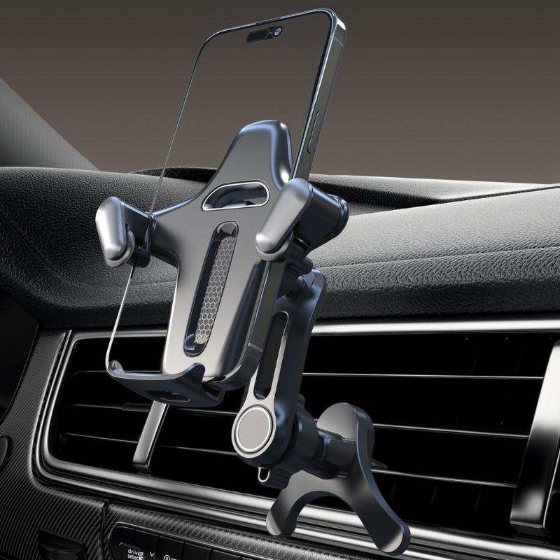Shockproof Fast Release Car Air Vent Phone Mount Support Universal Y Shaped Bracket ABS Construction Anti Shake Design