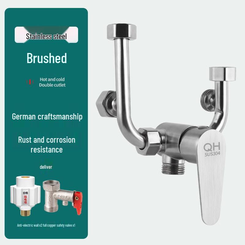 All-Copper U-Shaped Electric Water Heater Shower Faucet Set