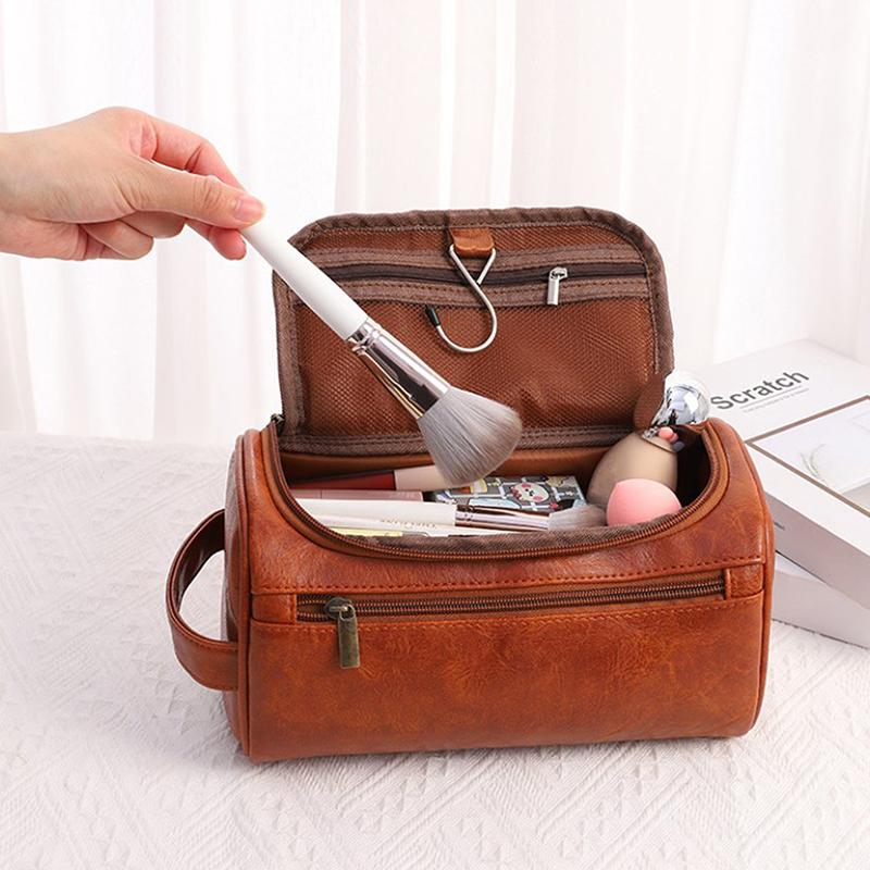 Männer Vintage Luxus Kulturbeutel Reise Notwendig Business Kosmetik Make-Up Fällen Männlichen Hängende Lagerung Organizer Waschen Taschen