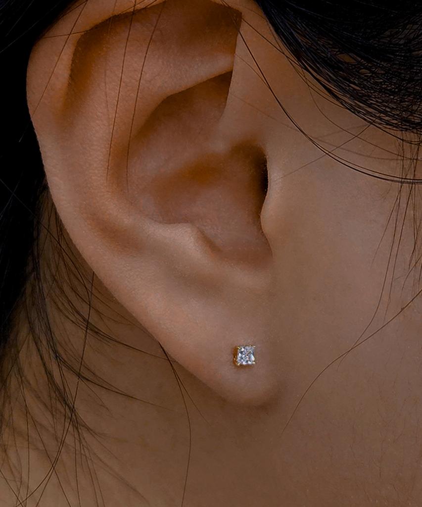 Helene Jewelry 14K Square Cubic Earrings