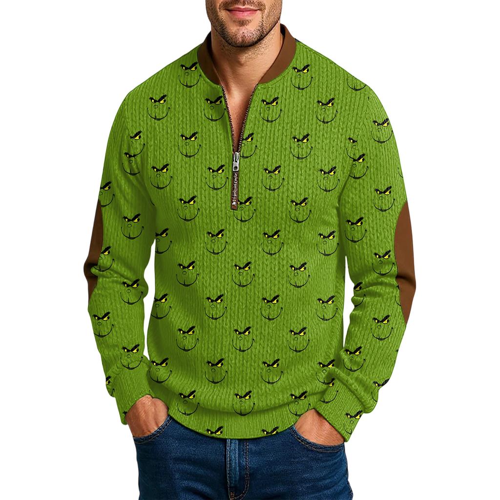 Men'S Outdoor Zipper Long Sleeved Sportswear Casual Sweatshirt