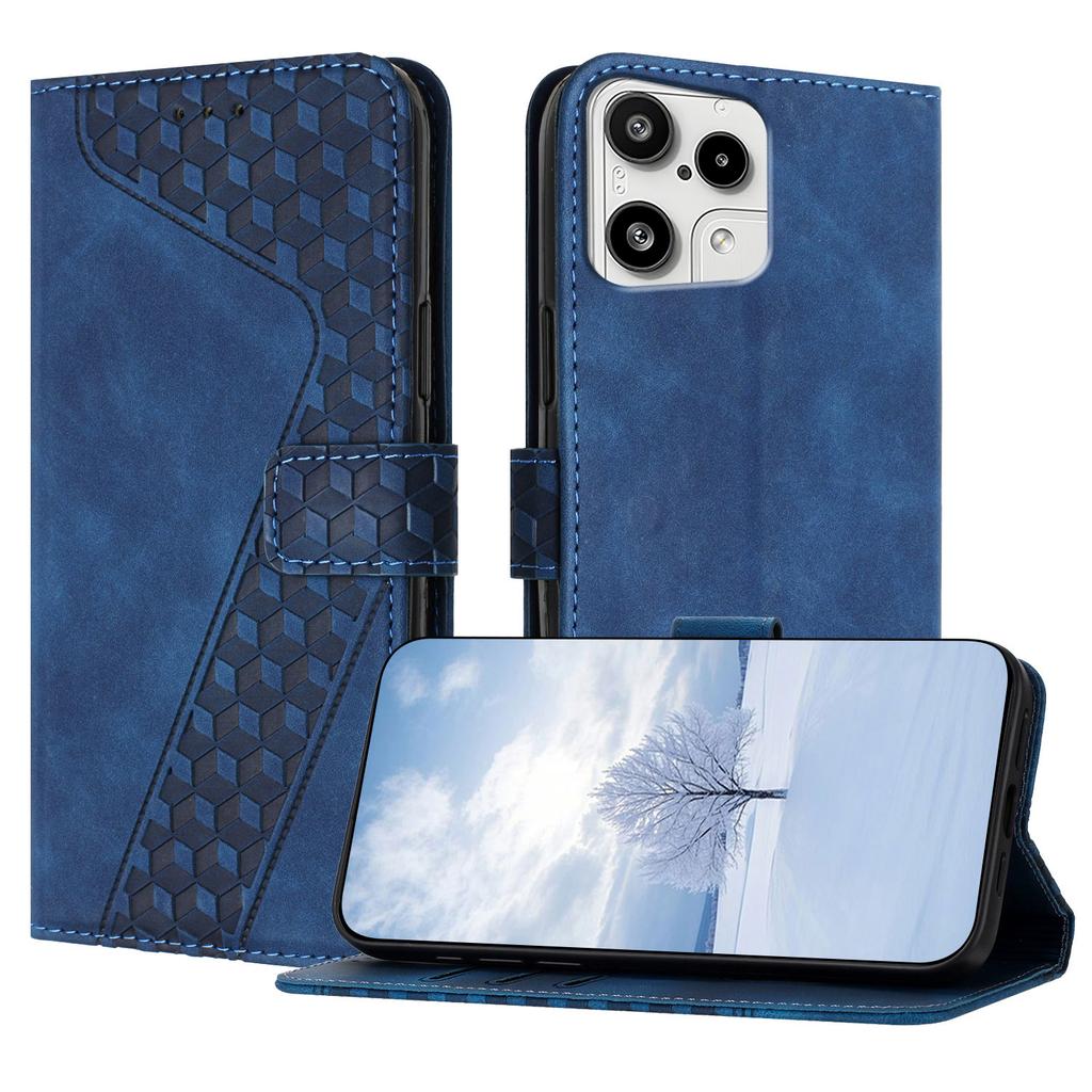 For Nothing Phone (3a) Lite 5G Leather Case 7-Shaped Pattern Wallet Stand Shockproof Phone Cover