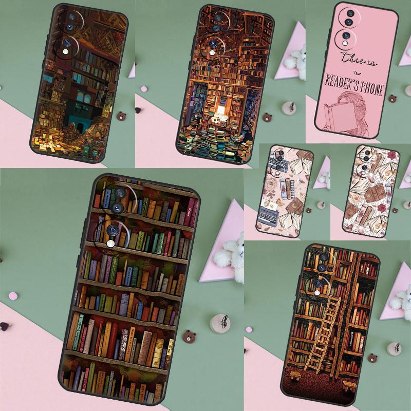 Library Bookish Case For Honor Magic 8 Lite 5 6 7 Pro Honor Win RT 400 200 50 70 90 X8c X9a X9b X9c X9d Cover