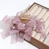 Spring and summer Korean sweet and elegant pearl organza bow grab clip, gentle temperament large pan hair grab clip shark clip