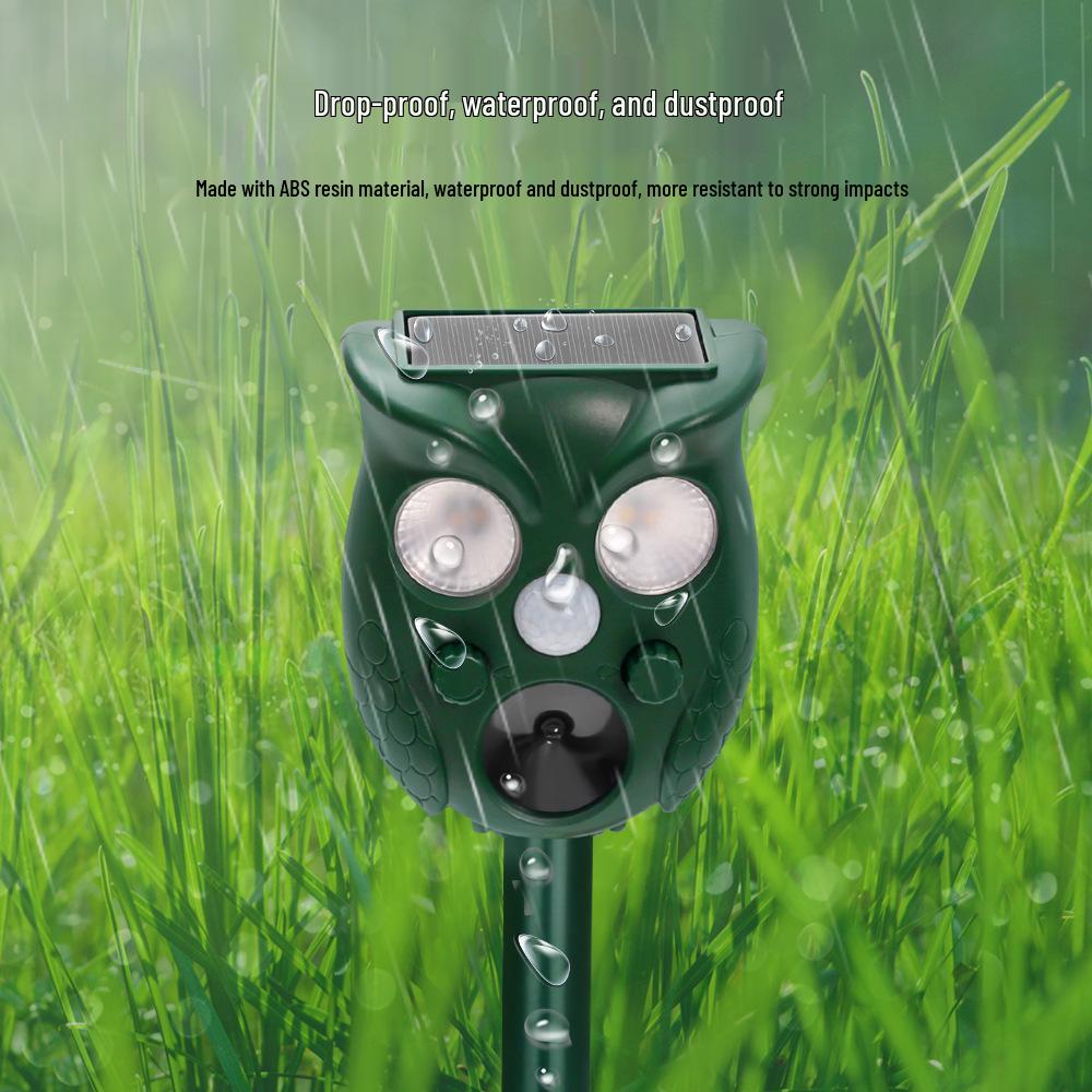 Solar Ultrasonic Animal Repeller with Infrared Sensor