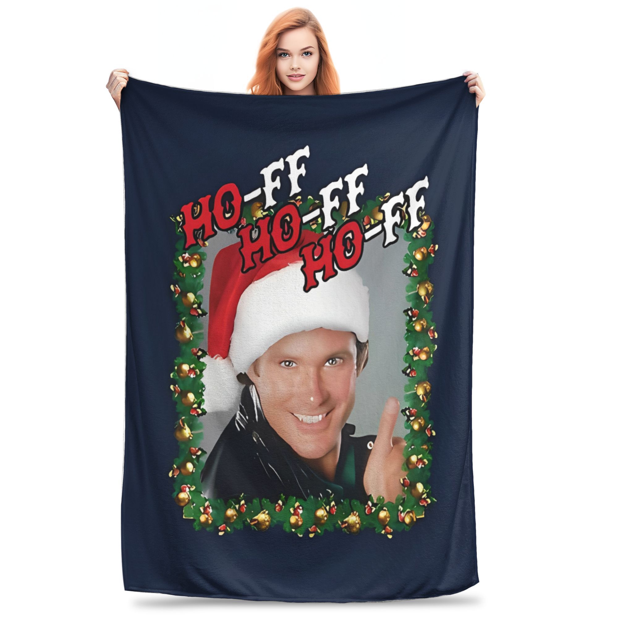 David Hasselhoff Flannel Blankets Winter Christmas Soft Durable Throw Blanket for Boy Outdoor Pattern Bedspread Sofa Bed Cover 30x40in