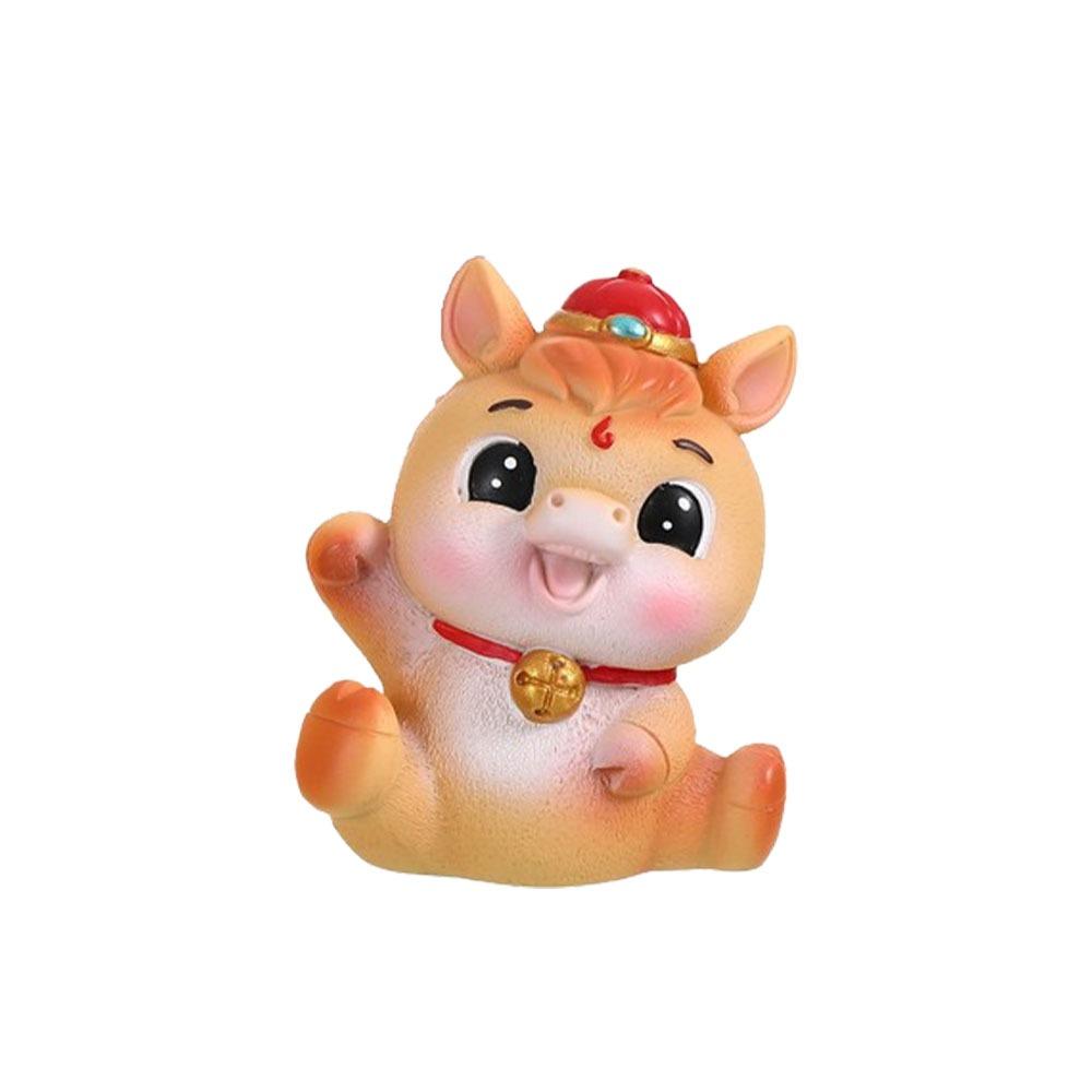 Lifelike 2026 Horse Year Figurines Resin Horse Statue Zodiac Horse Mascot  New Year Gift