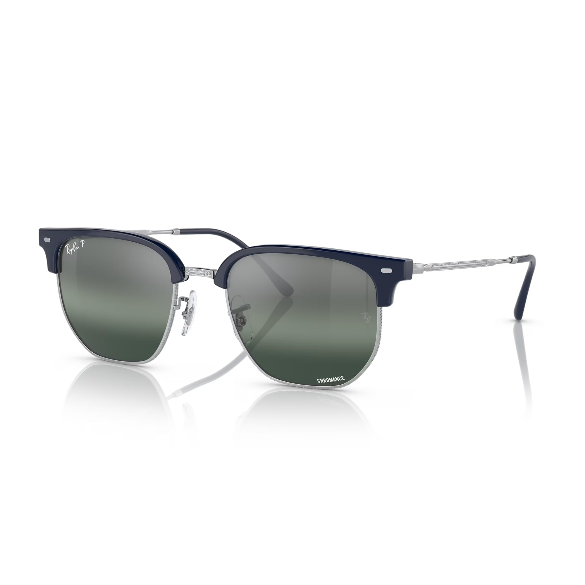 

sunglasses RB4416 CLUBMASTER SILVER 51 NEW 6656G6 BLUE ON Polarized Ray-Ban (Silver/Blue)