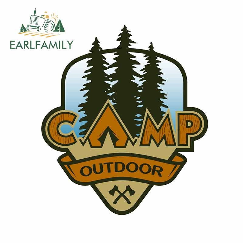 

EARLFAMILY 13 см х 11,2 см для лагеря на открытом воздухе пеший туризм Забавные автомобильные наклейки DIY Fine Decal Аниме Кузов для украшения автомобиля