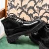New Men's Big Head, Thick-soled Upturned Head To Increase Height Men's Shoes Trendy Shoes Polished Cowhide Short Boots Men