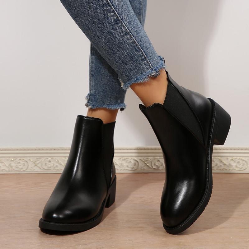 2025 High Quality Ladies Shoes Ankle Women's Boots Fashion Round Toe Office and Career New Sewing Best Seller Shoes for Women