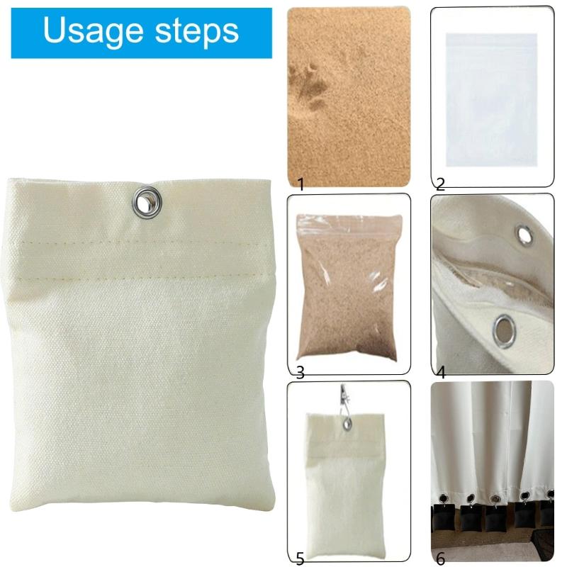 12pcs Reinforced Canvas Sandbags Auto Closing Design Includes Metal Clip Outdoor Windproof Tablecloth For Curtains